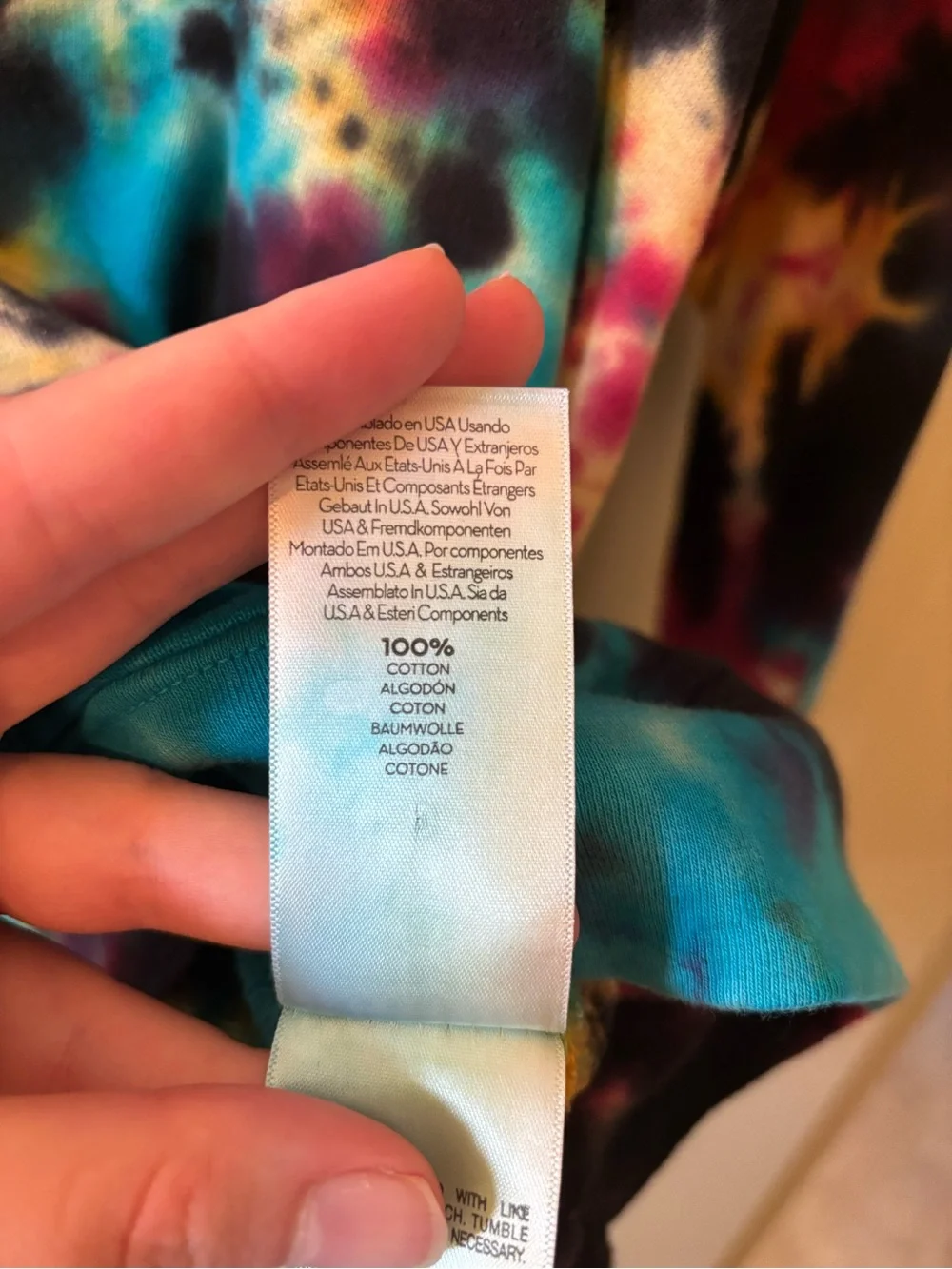 MOTHER Multicolor Tie-Dye Sweatshirt Cozy Casual Winter Loungewear - Picture 5 of 6